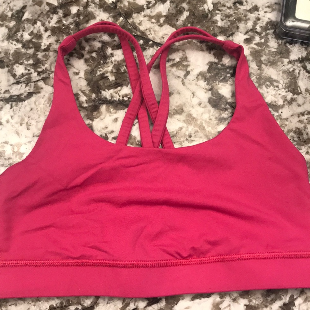 Lulu pink sports bra